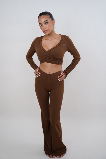 I Am Present Bruine Stretch Flare Legging