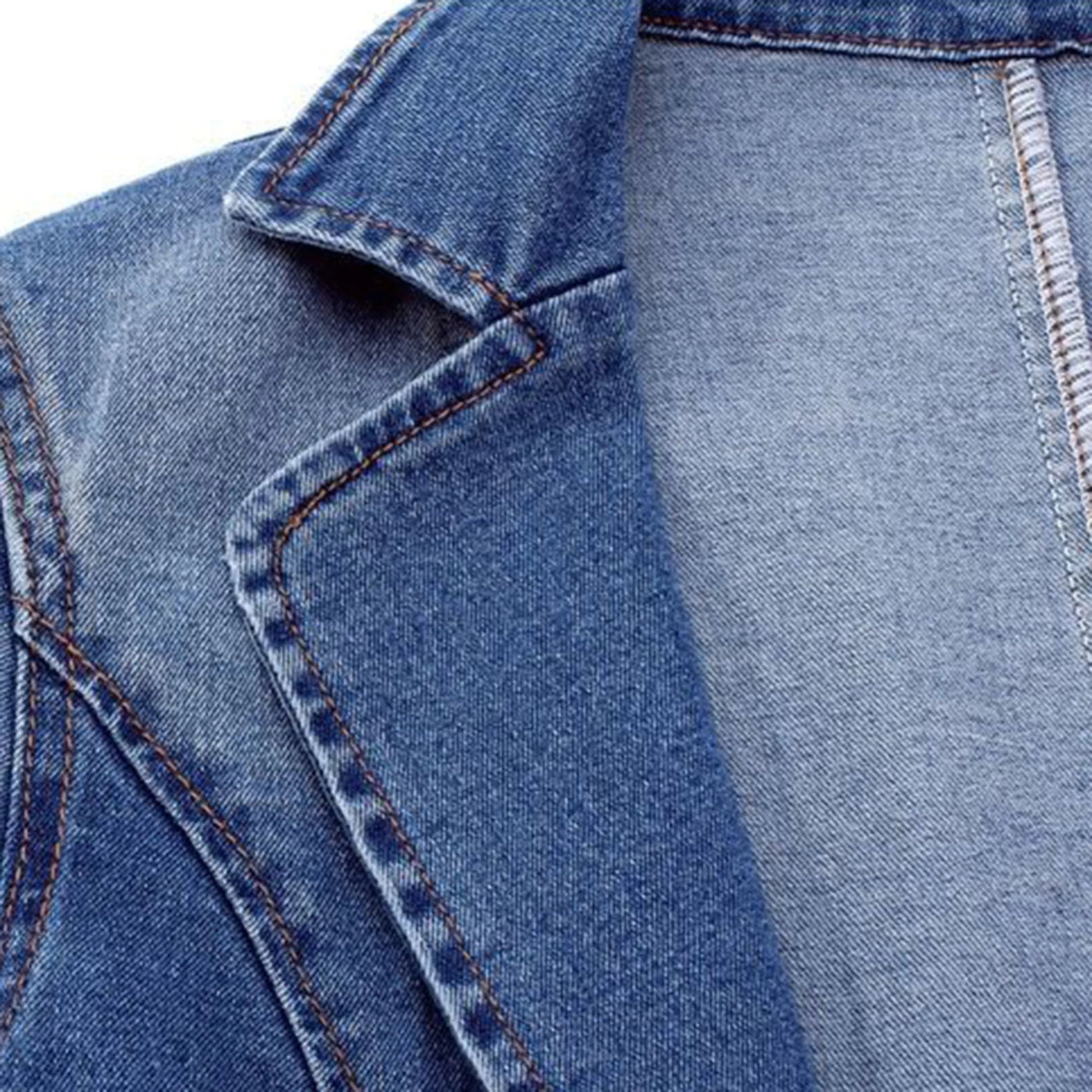 Casual Denim Blazer | Lightweight Tailored Design for Women 3