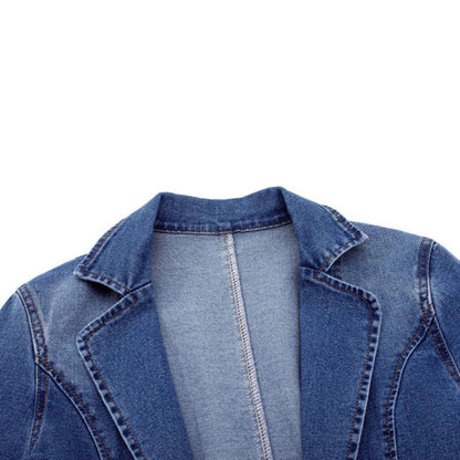 Casual Denim Blazer | Lightweight Tailored Design for Women 4