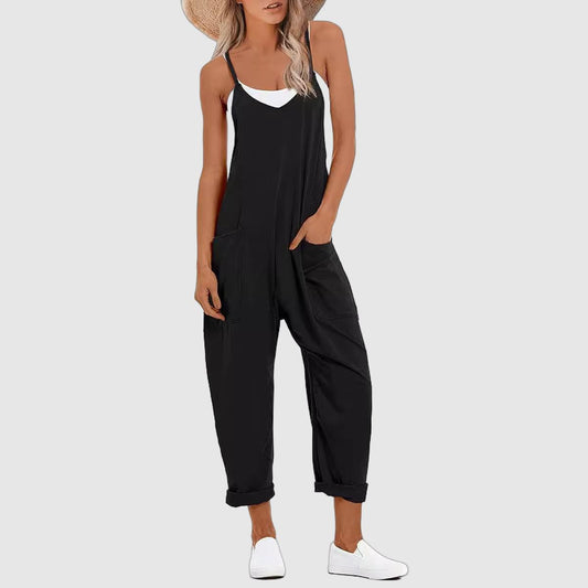 Casual Loose Cotton Jumpsuit 0
