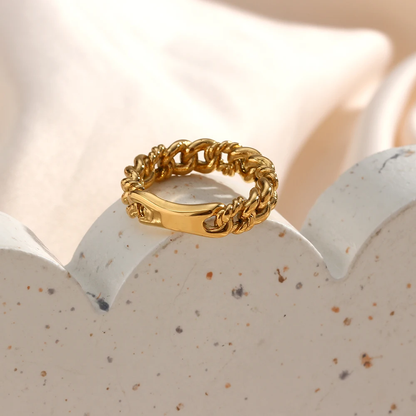 Chain Link Ring | Stainless Steel 316L Hypoallergenic and Tarnish Resistant 0