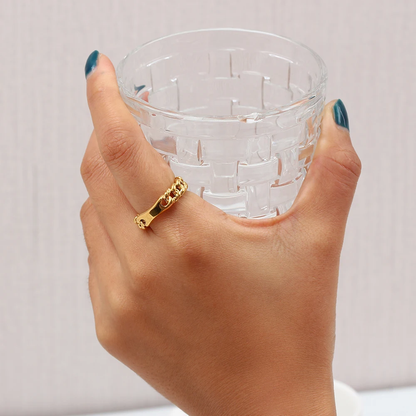 Chain Link Ring | Stainless Steel 316L Hypoallergenic and Tarnish Resistant 3