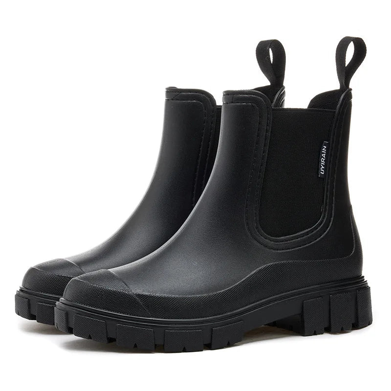 Chelsea Rain Boots | Waterproof Ankle-Height Design with Tread Sole 6