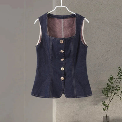 Chic Dark Wash Denim Set 5
