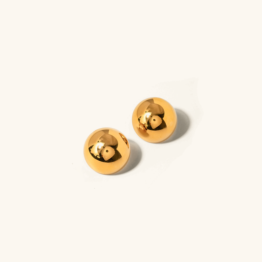 Chunky Gold Stud Earrings | Hypoallergenic 18k Gold with Timeless Design 0