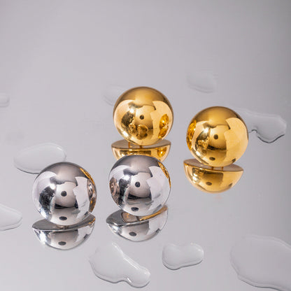 Chunky Gold Stud Earrings | Hypoallergenic 18k Gold with Timeless Design 5