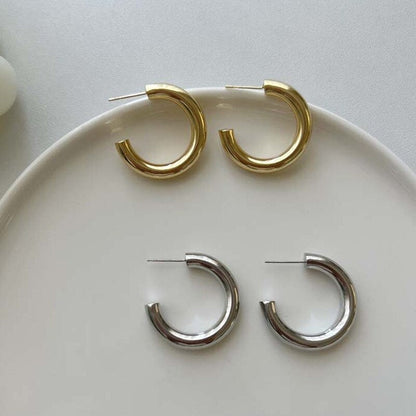 Classic Hoop Earrings | Tarnish-Free Stainless Steel with Secure Closure 6