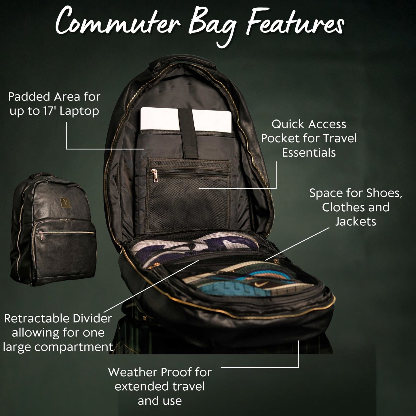 Sac de tous les jours XL en cuir noir
