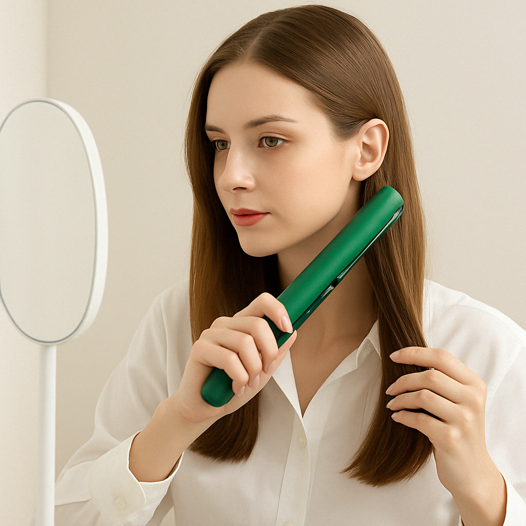 Compact Ceramic Hair Straightener | 2-in-1 Travel Styling Tool 0