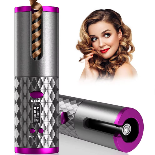 Cordless Hair Curler | Automatic Ceramic Barrel for Effortless Curls 0