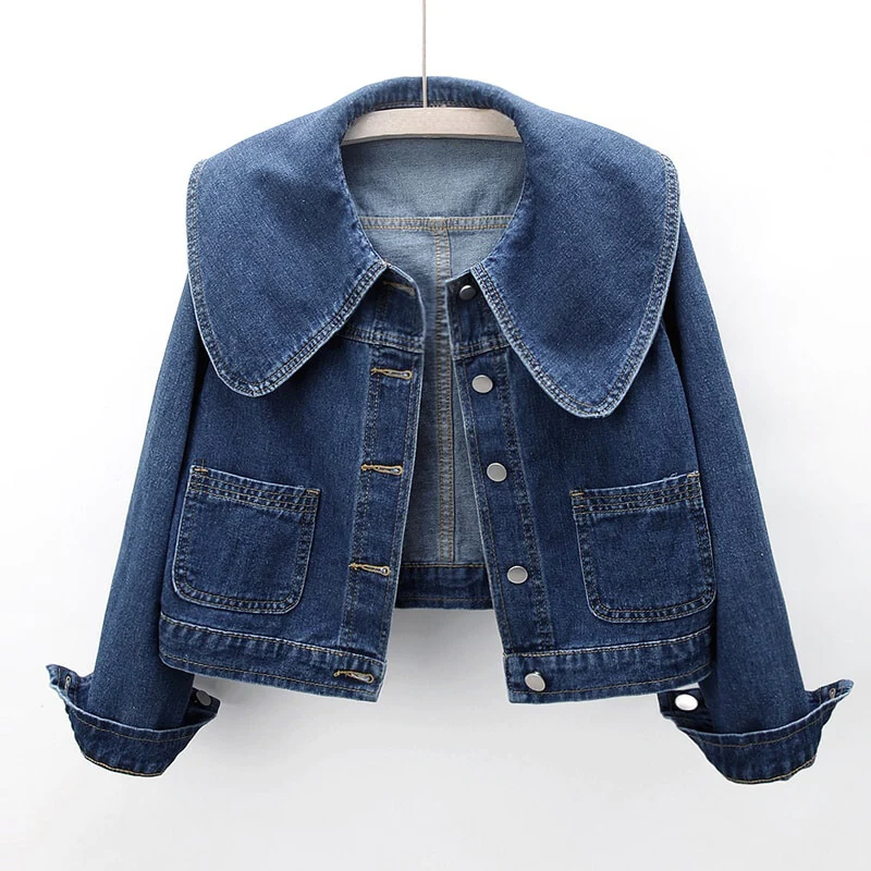 Cropped Denim Jacket | Stylish Organic Fabric with Flattering Fit 0