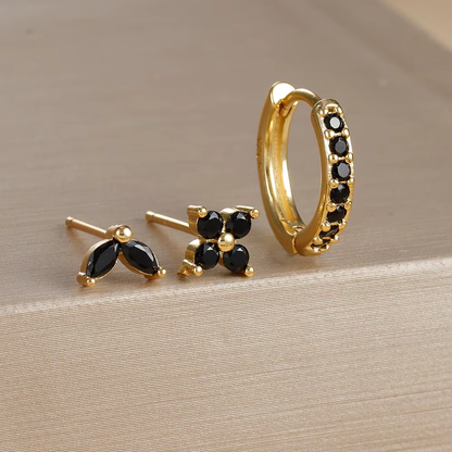 Dainty Earring Set | Mix and Match Stainless Steel Hoops and Studs 5