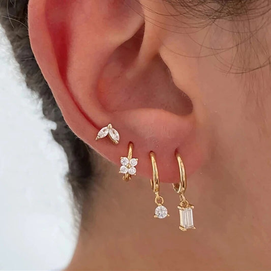 Dainty Earring Set | Versatile Hoops and Studs for Every Occasion 1