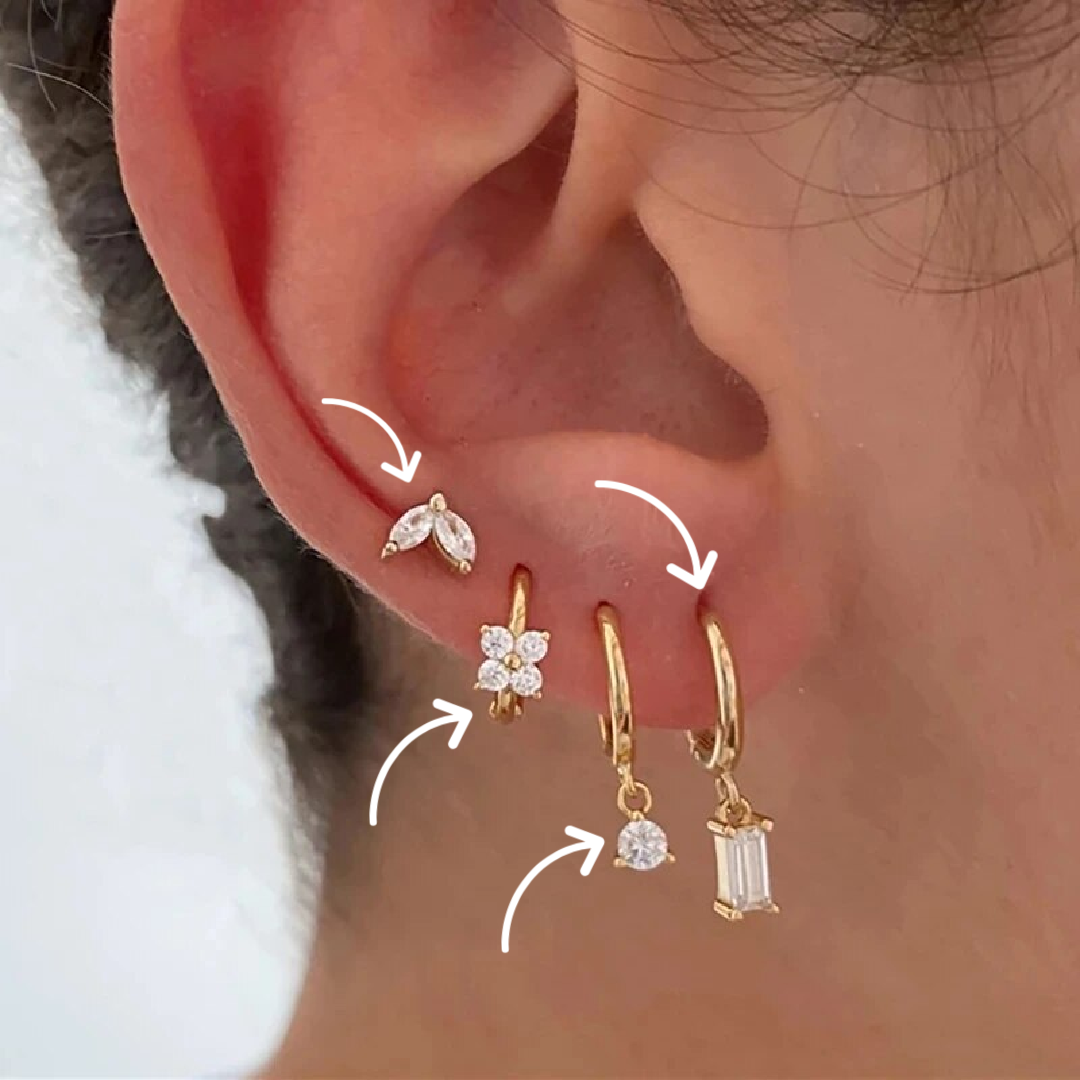 Dainty Earring Set | Versatile Hoops and Studs for Every Occasion 5