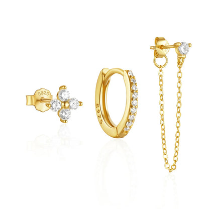 Dainty Earrings for Women | Hypoallergenic S925 Sterling Silver Set of 6 3