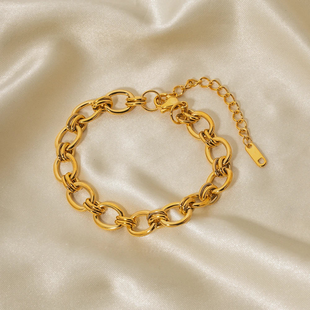 Dainty Gold Bracelet | Waterproof 18k Stainless Steel with Hypoallergenic Design 2