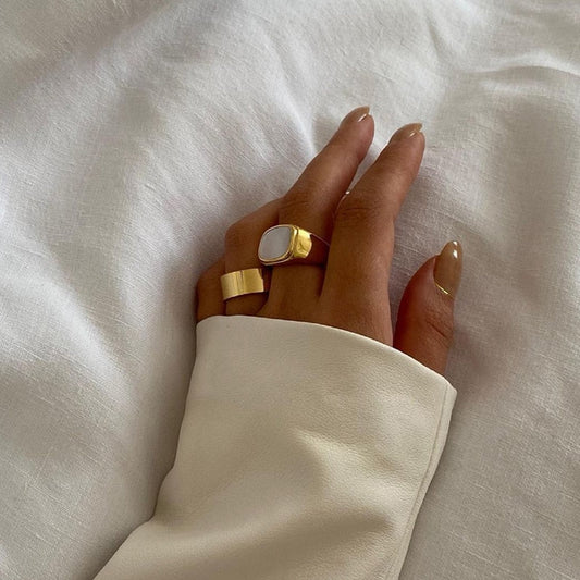 Dainty Opal Ring | 18K Stainless Steel, Tarnish Resistant 0