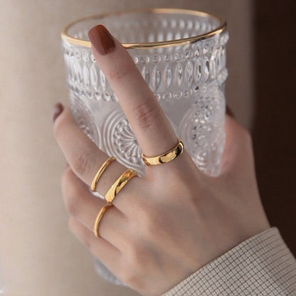 Dainty Stacking Ring | 18K Tarnish-Resistant Stainless Steel 0