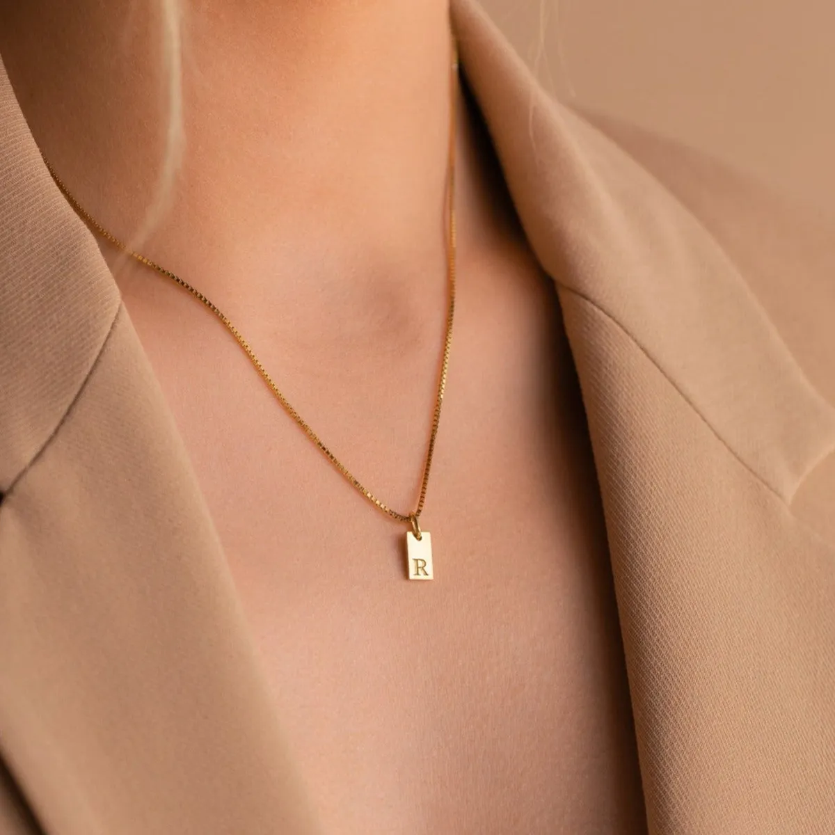 Dainty Tag Necklace | Personalized Stainless Steel with Adjustable Length 3
