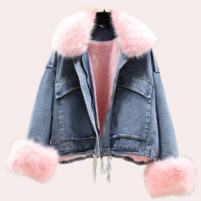 Denim Down Jacket | Stylish Insulated Winter Coat for Women 1