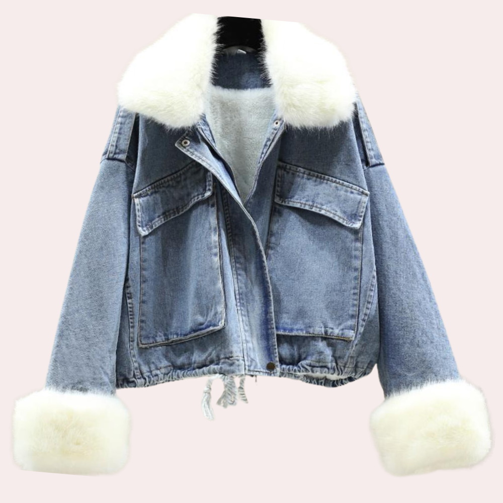 Denim Down Jacket | Stylish Insulated Winter Coat for Women 2