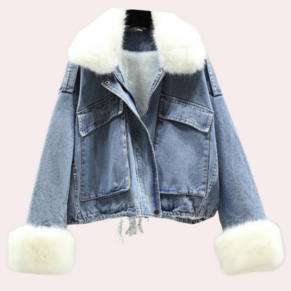 Denim Down Jacket | Stylish Insulated Winter Coat for Women 2