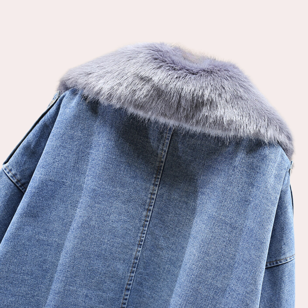 Denim Down Jacket | Stylish Insulated Winter Coat for Women 3