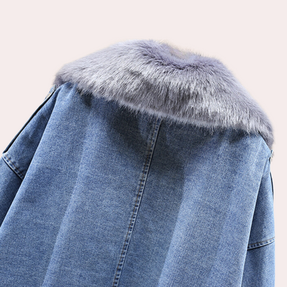 Denim Down Jacket | Stylish Insulated Winter Coat for Women 3