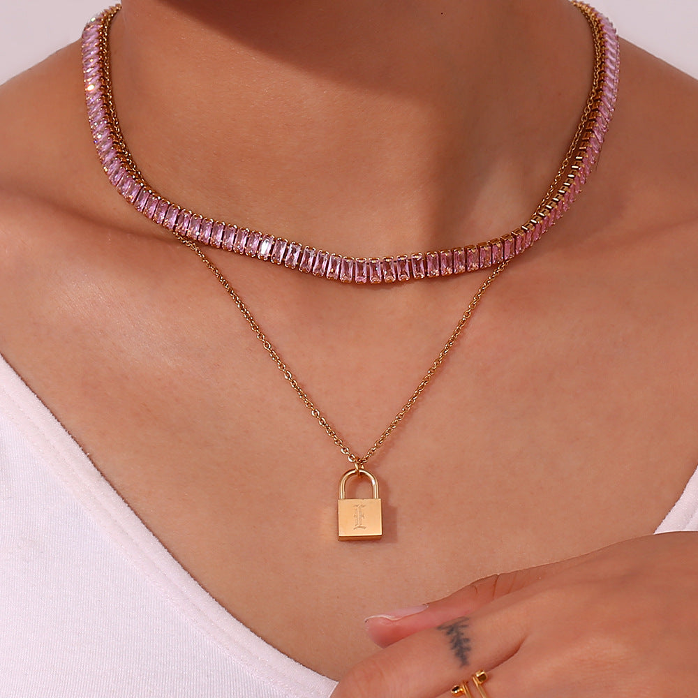 Diamond Simulant Necklace | 18K Gold Plated with Hypoallergenic Design 2