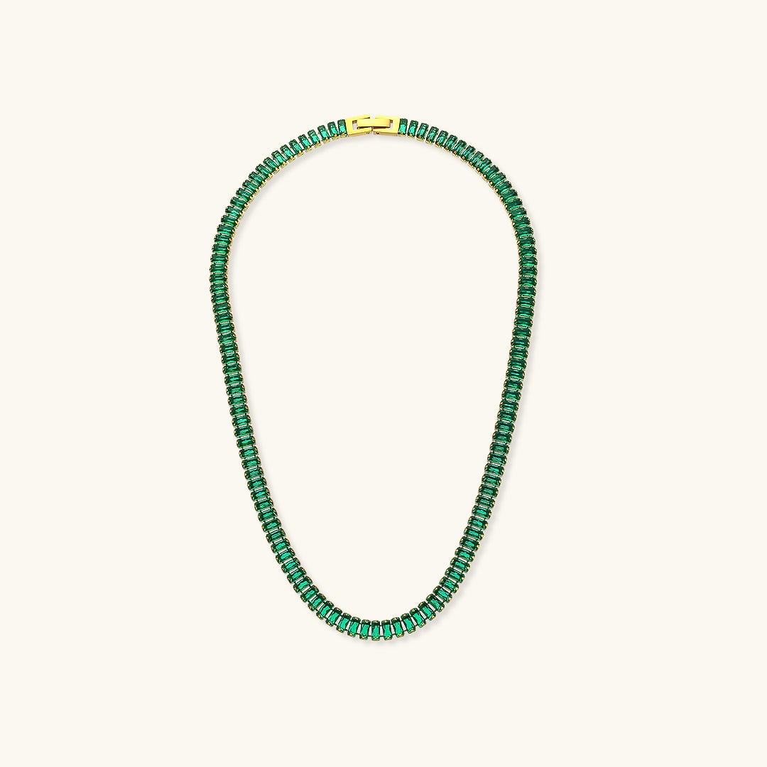 Diamond Simulant Necklace | 18K Gold Plated with Hypoallergenic Design 4