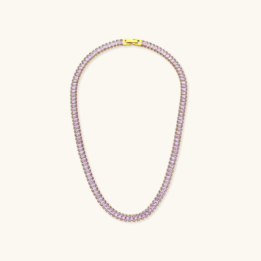 Diamond Simulant Necklace | 18K Gold Plated with Hypoallergenic Design 5