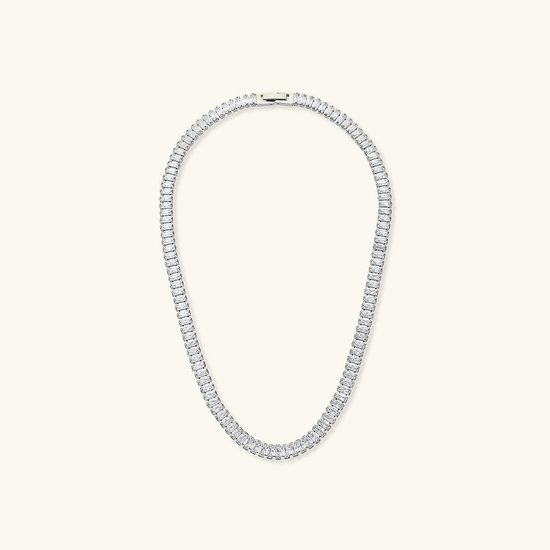 Diamond Simulant Necklace | 18K Gold Plated with Hypoallergenic Design 6
