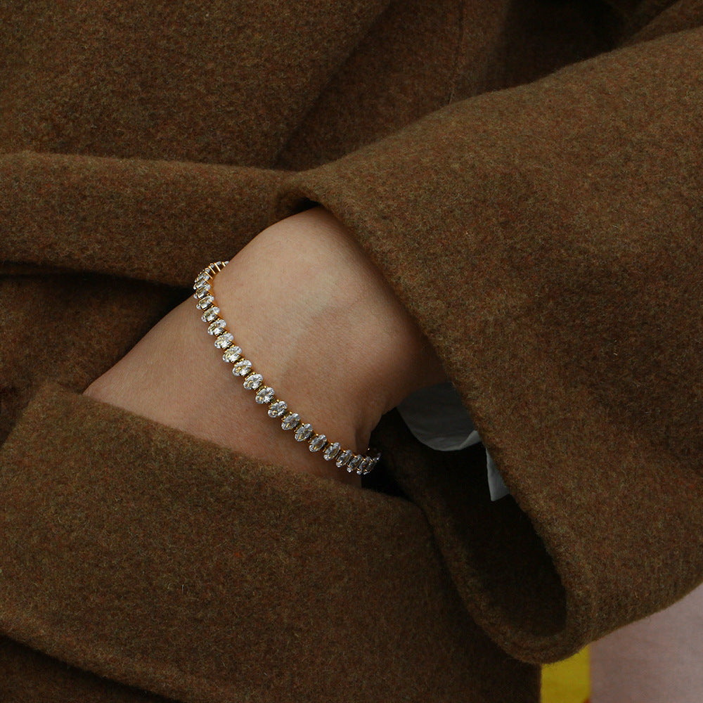 Diamond Tennis Bracelet | 18K Gold Plated with Hypoallergenic Design 5
