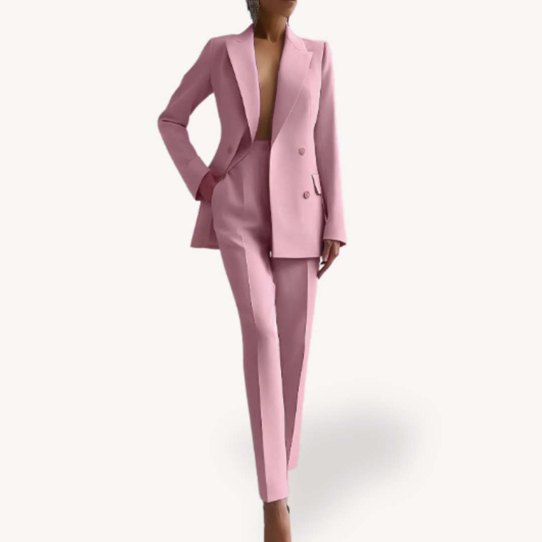 Double-Breasted Blazer Suit 4