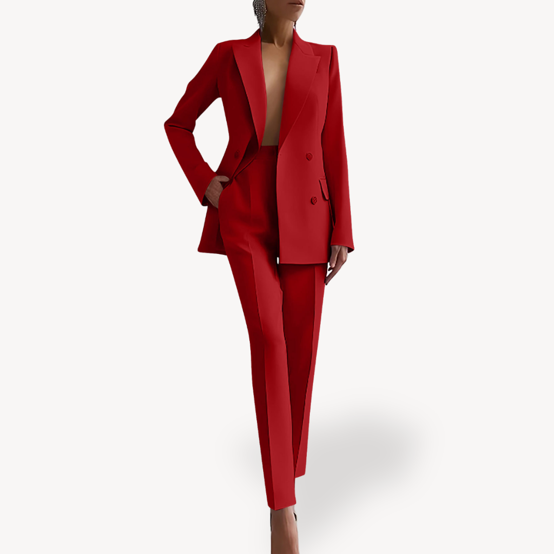 Double-Breasted Blazer Suit 5