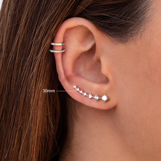 Ear Climber Earrings | Hypoallergenic S925 Sterling Silver, Elegant Design, Versatile Sizes 1