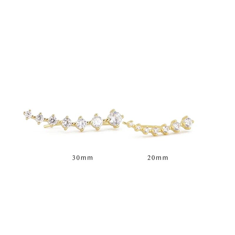 Ear Climber Earrings | Hypoallergenic S925 Sterling Silver, Elegant Design, Versatile Sizes 2