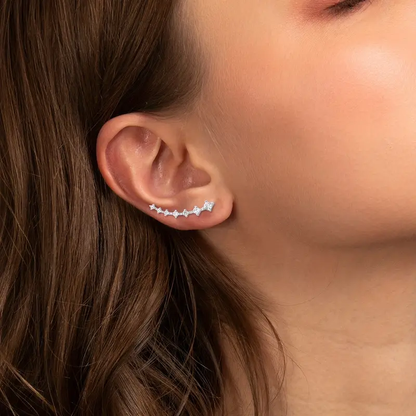 Ear Climber Earrings | Hypoallergenic S925 Sterling Silver, Elegant Design, Versatile Sizes 3