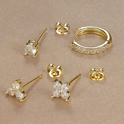 Earring Set | 4-Pair Dainty Collection for Versatile Styling 3