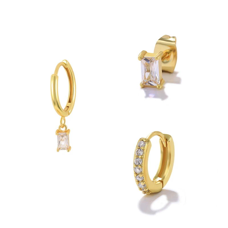 Earring Set | Hypoallergenic Stainless Steel with 3 Stylish Pairs 4
