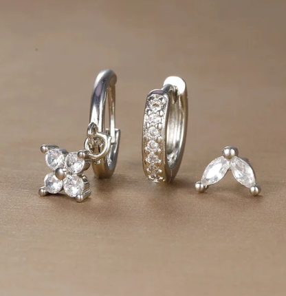 Earring Set | Hypoallergenic Surgical Stainless Steel with 3 Pairs 4