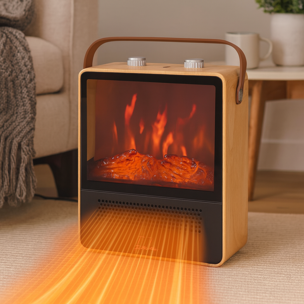 Electric Fireplace Insert | Realistic Flame Effect with 4 Heating Modes 0