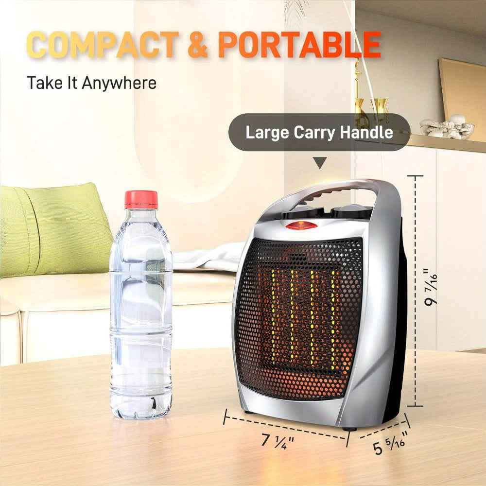 Electric Space Heater | Rapid Heating with Adjustable Thermostat 2