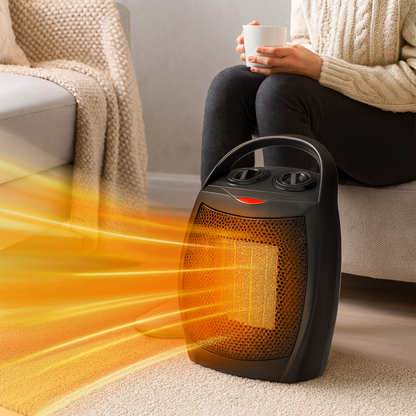Electric Space Heater | Rapid Heating with Adjustable Thermostat 3