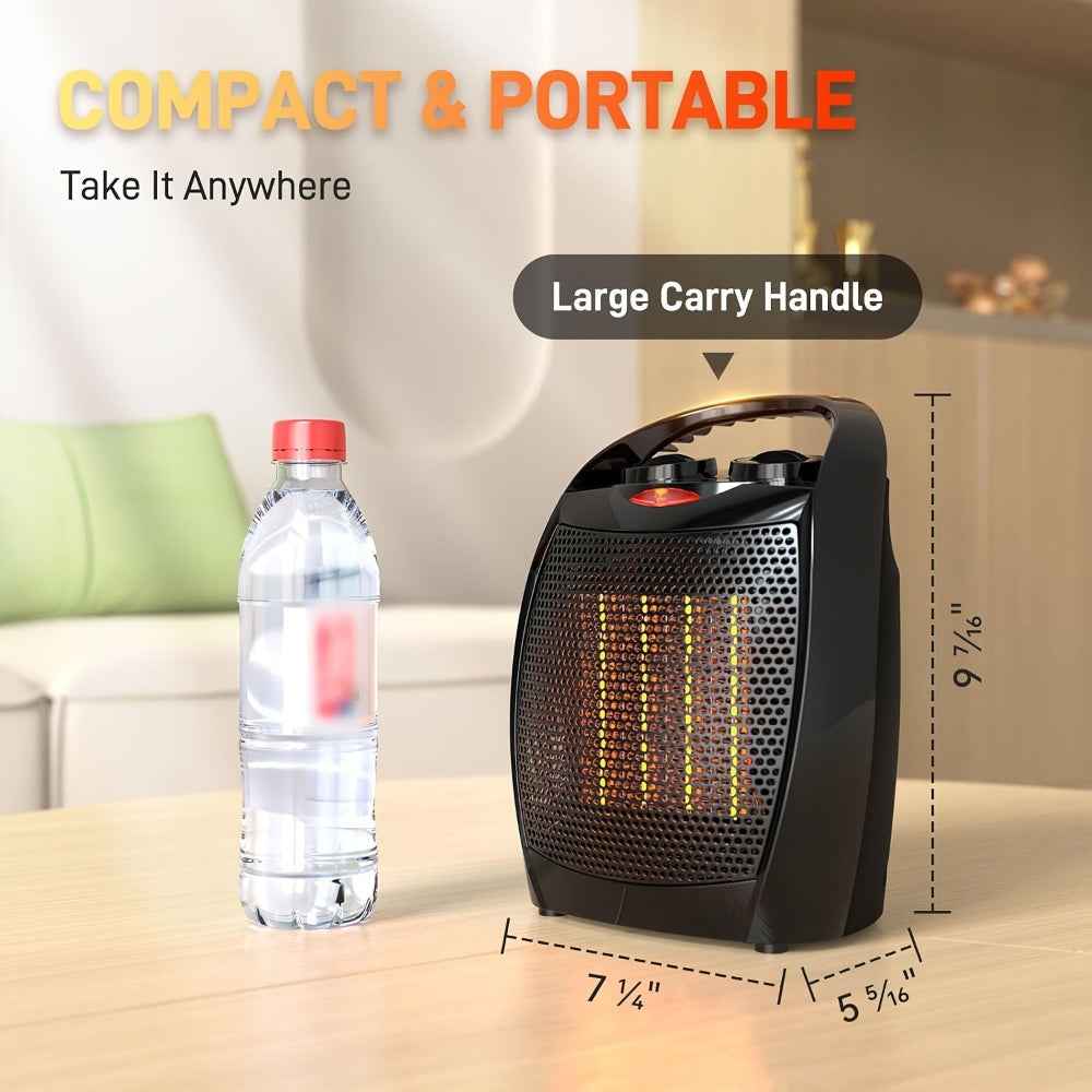 Electric Space Heater | Rapid Heating with Adjustable Thermostat 5