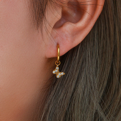 Elegant Gold Earrings | Waterproof 18k Gold with AAAAA Diamond Simulants 2