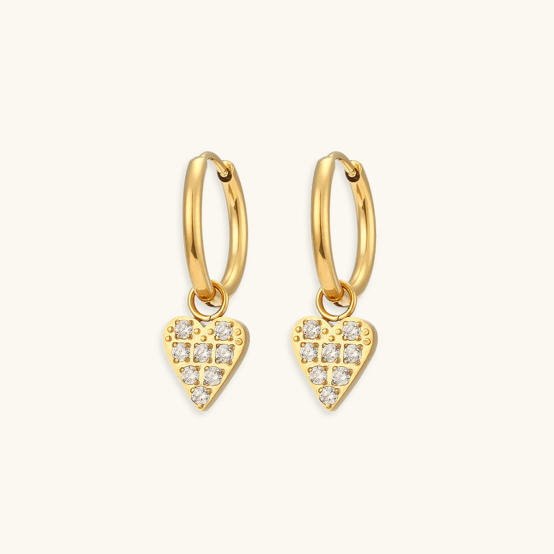 Elegant Gold Earrings | Waterproof 18k Gold with AAAAA Diamond Simulants 5