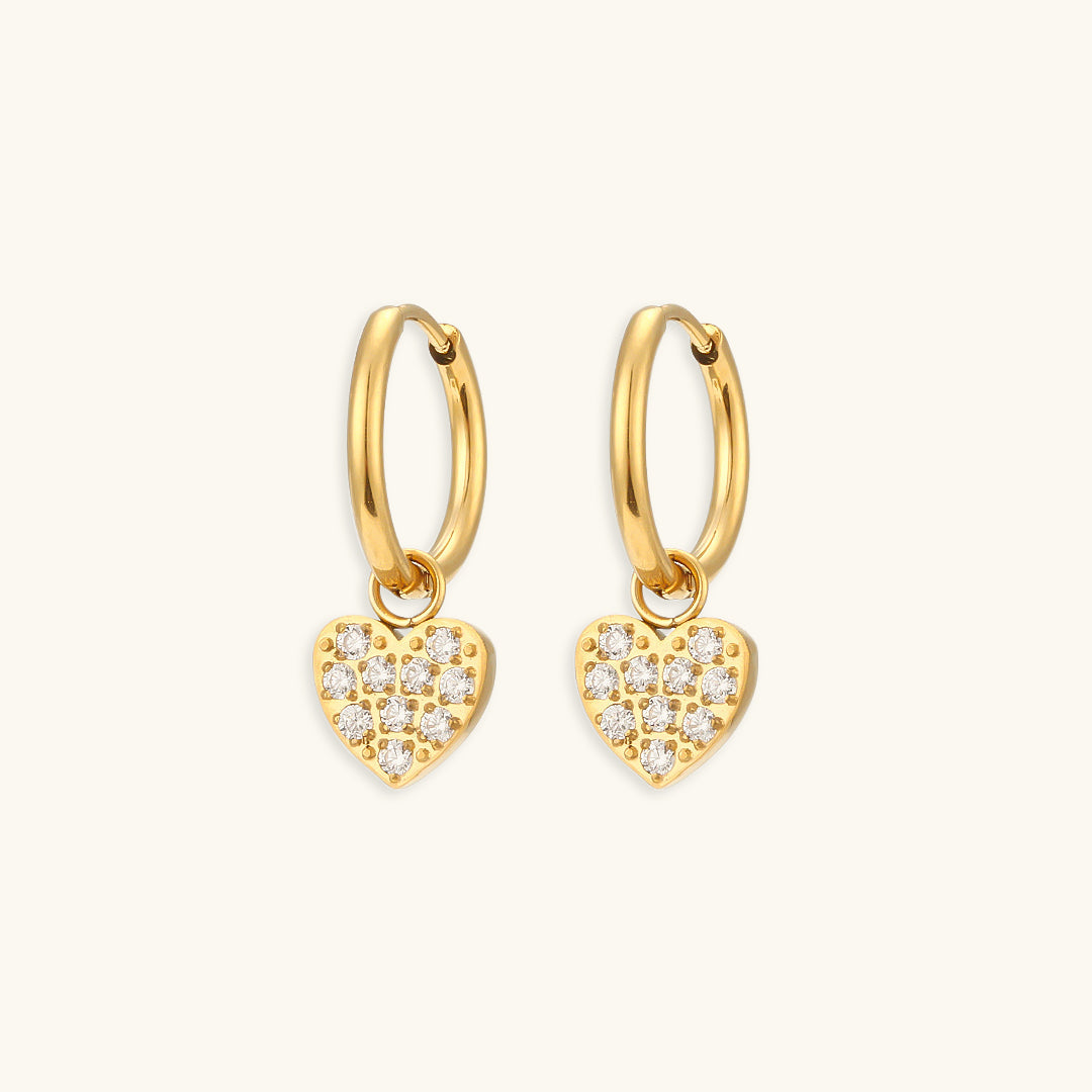 Elegant Gold Earrings | Waterproof 18k Gold with AAAAA Diamond Simulants 7