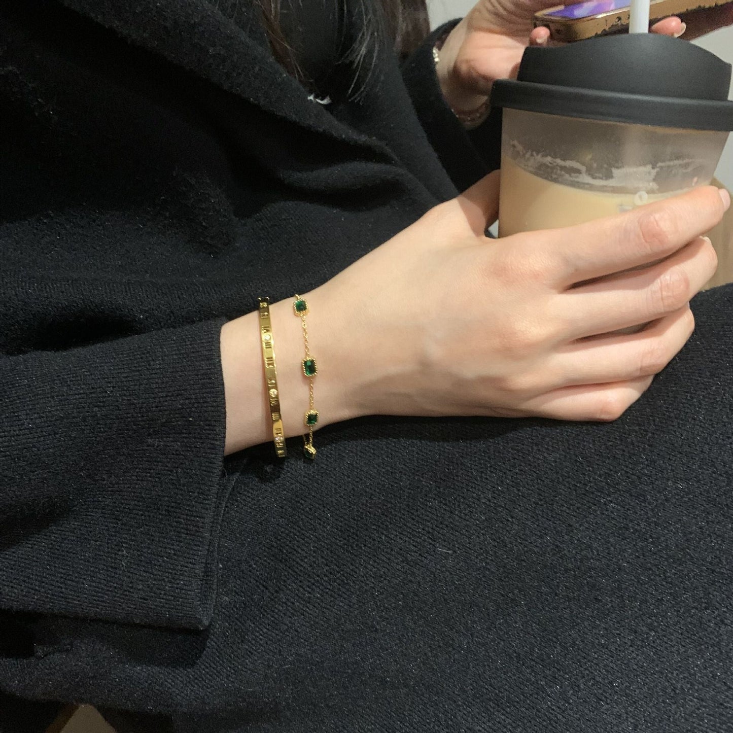 Erin Gold Bracelet | 18k Waterproof Design with Diamond Simulants 1