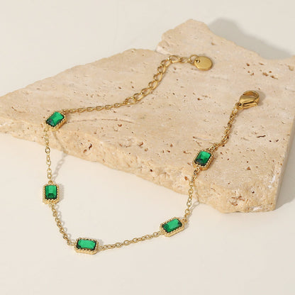 Erin Gold Bracelet | 18k Waterproof Design with Diamond Simulants 4